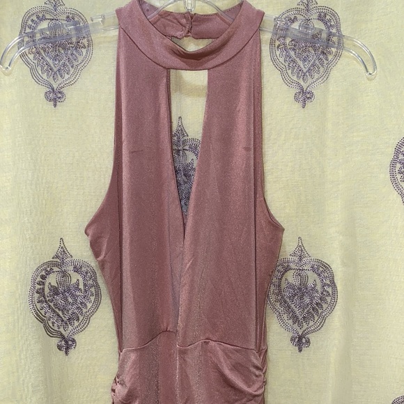 SOPRANO PINK HALTER POLYESTER/SPANDEX ELASTIC SIDE, DRESS SZ S - Picture 4 of 12